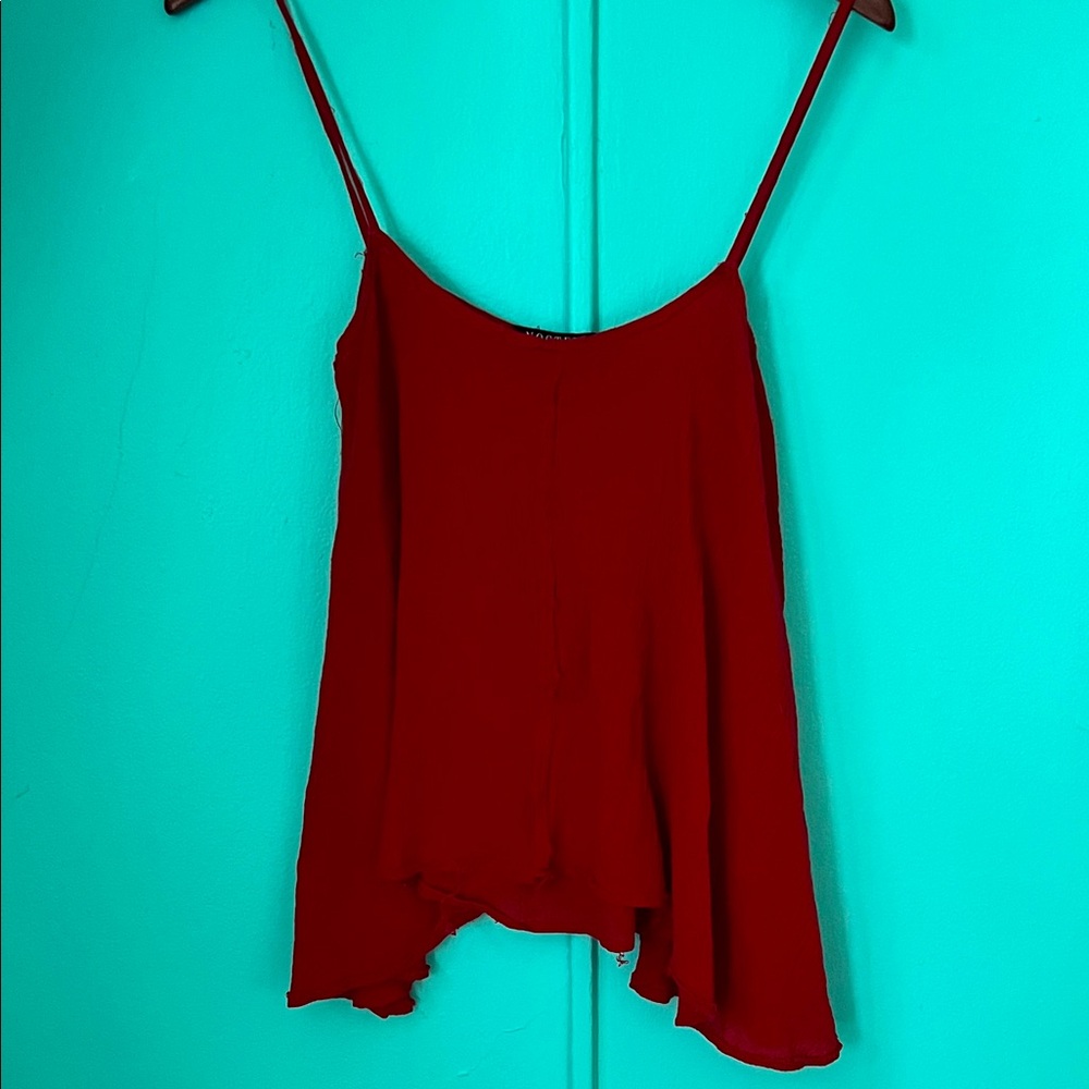 Noctex asymmetrical gauze tank
